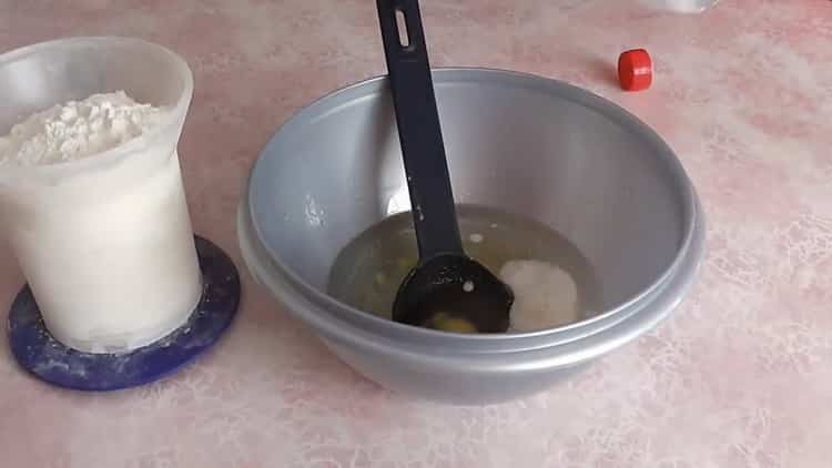 Sift flour to make tortillas on brine