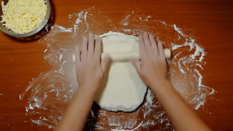 To make cheese cakes, roll out the dough