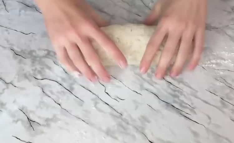 To make cakes with cottage cheese, roll out the dough