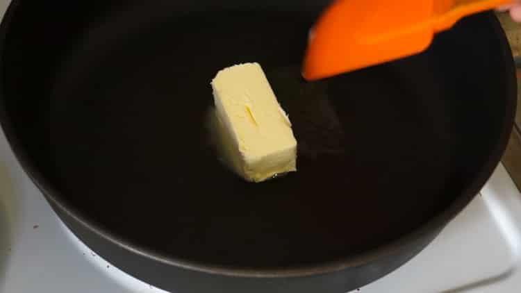 To cook, put a frying pan on the fire