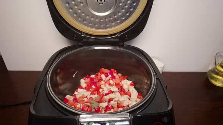 For the pasta mix the ingredients.