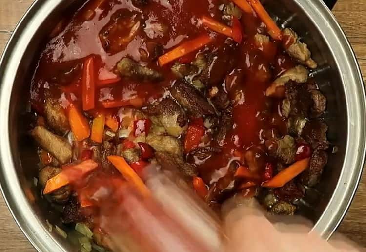 To cook pasta, mix the ingredients