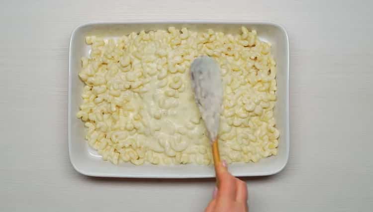 Lay out the ingredients for pasta