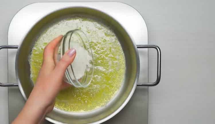 To make pasta, melt the butter