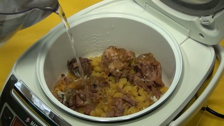 multicooked pasta with stew