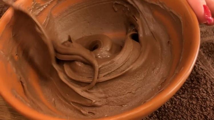 To make a chocolate cake, melt the chocolate