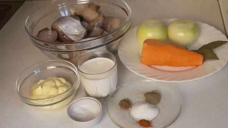 To prepare pollock, prepare the ingredients,