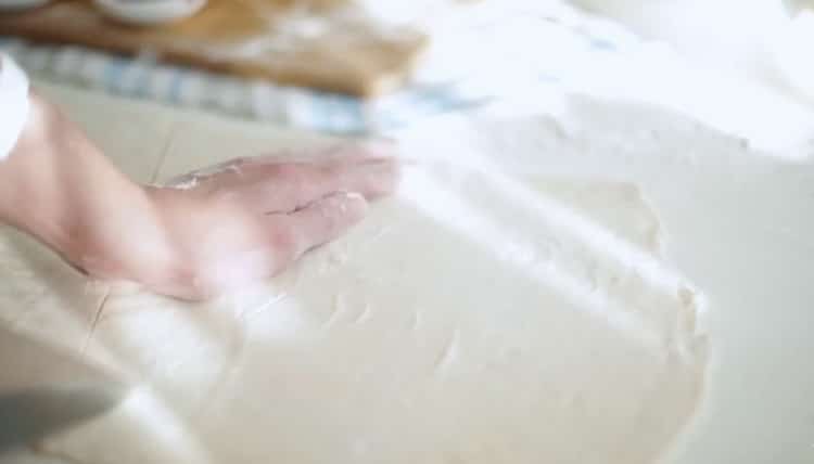 To make croissants, cut the dough