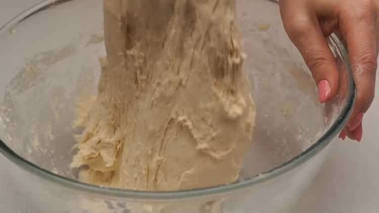 Knead the dough to make the fried pastry toppings.
