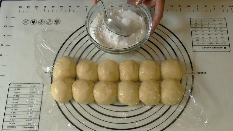 To make cherry pies, let the dough stand