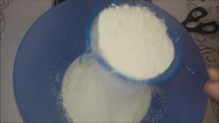 Sift flour for potato pies