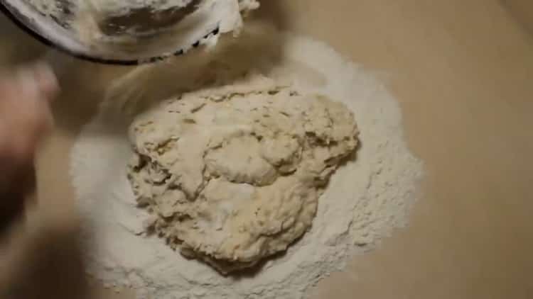To make meat patties, knead the dough