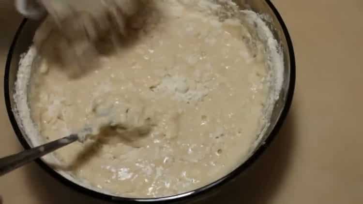 Sift flour to make meat patties