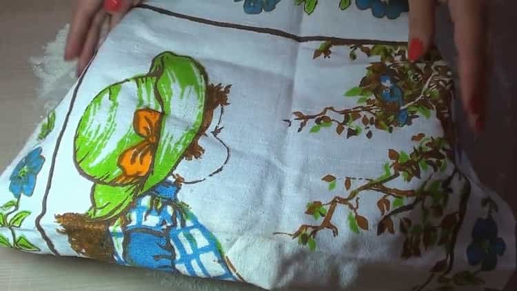 To cook pies with sausage, leave the dough to stand