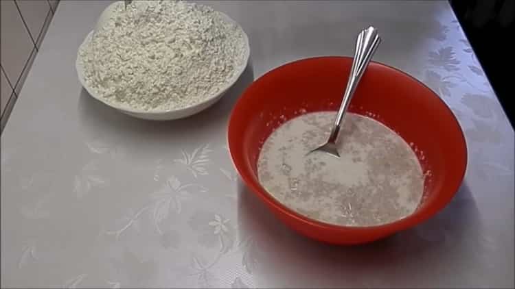 To make sugar buns, prepare the ingredients