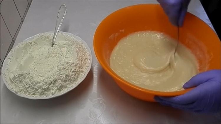 To make sugar buns, prepare the ingredients for the dough