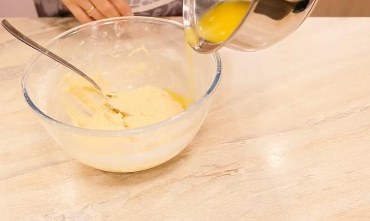 Add butter to make donuts in the oven