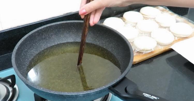 Heat the butter to make donuts