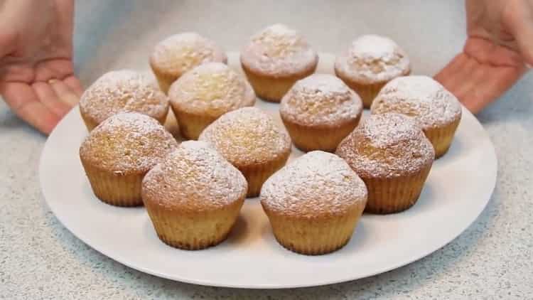 A simple cupcake for a step by step recipe with a photo