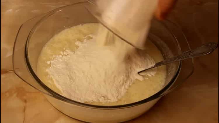 To make kefir dumplings, add flour