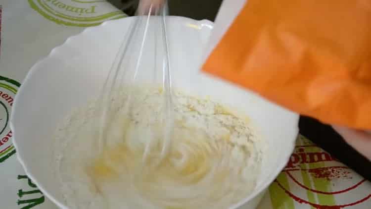 Add flour to make lush yeast dough