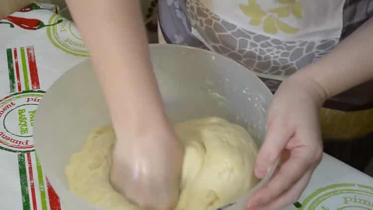 To make lush yeast dough, knead the dough