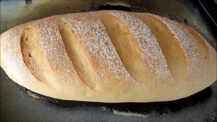 A simple recipe for white bread - bake in the oven
