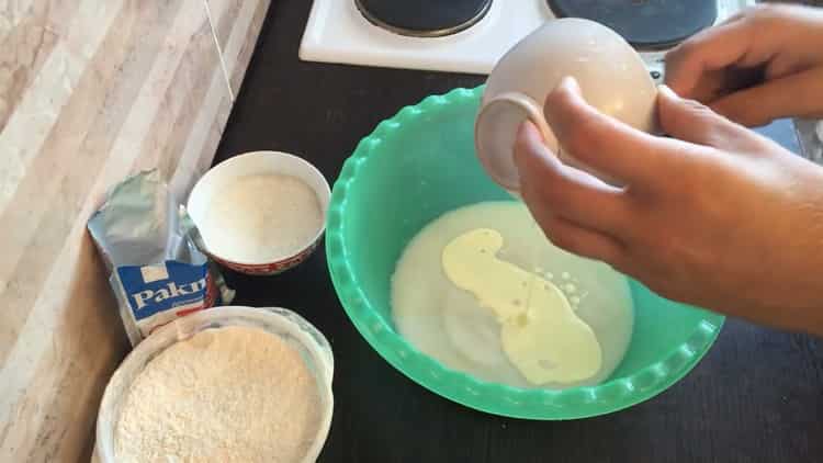 To make sugar buns, prepare the ingredients