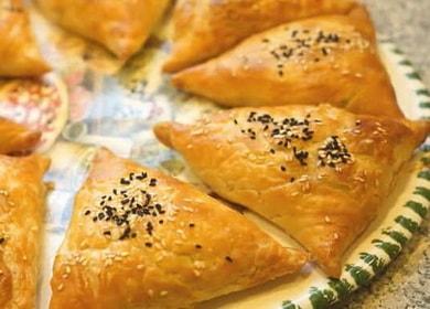 Samsa with puff pastry pumpkin - a simple and delicious recipe