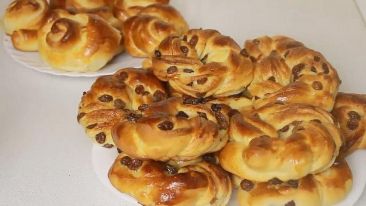 yeast dough buns ready