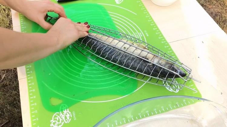 For cooking mackerel on the grill. put the fish on the grill