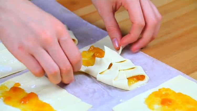 To make puffs, wrap the dough