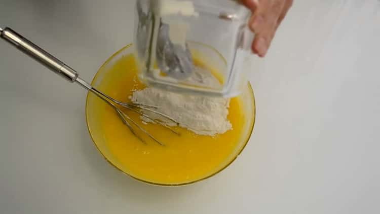 Sift flour to make dough for wafer rolls