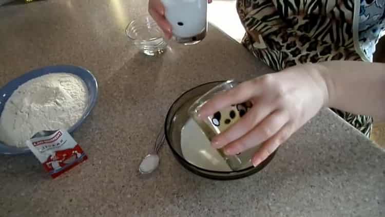 To prepare the dough for pies with dry yeast, prepare the ingredients