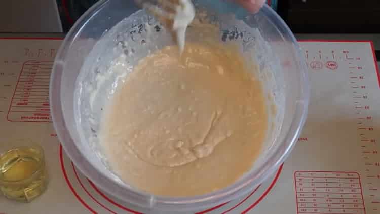 To prepare dough for buns, prepare the ingredients for the dough