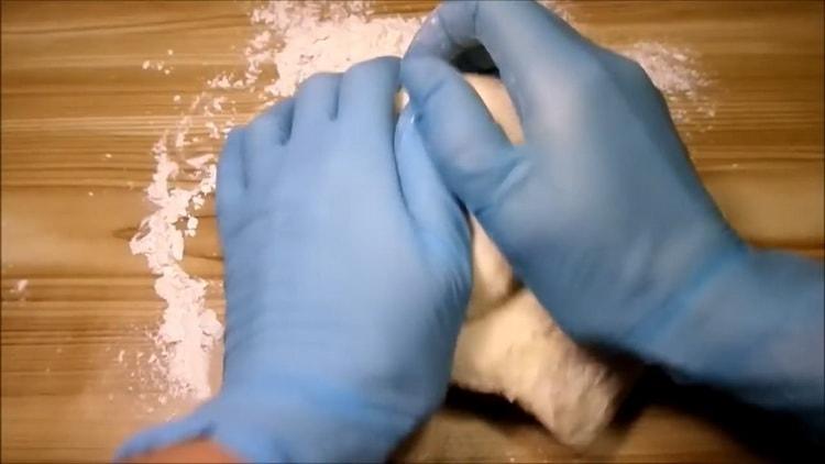 Sift flour to make dough