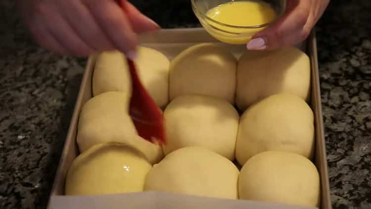 Preheat oven to make buns