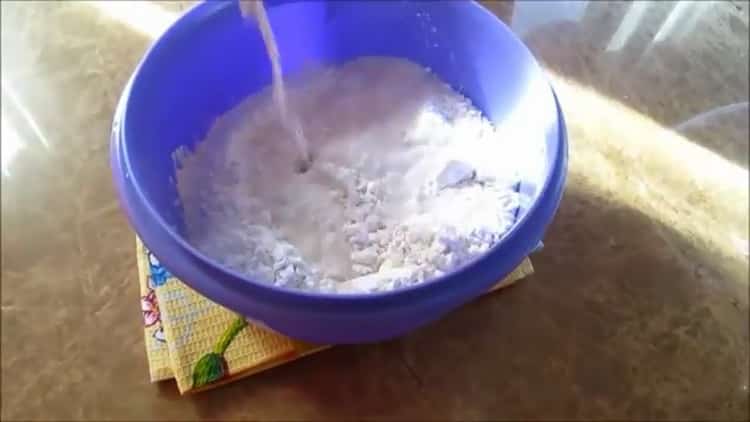 To prepare Turkish flatbread, prepare the ingredients for the dough.