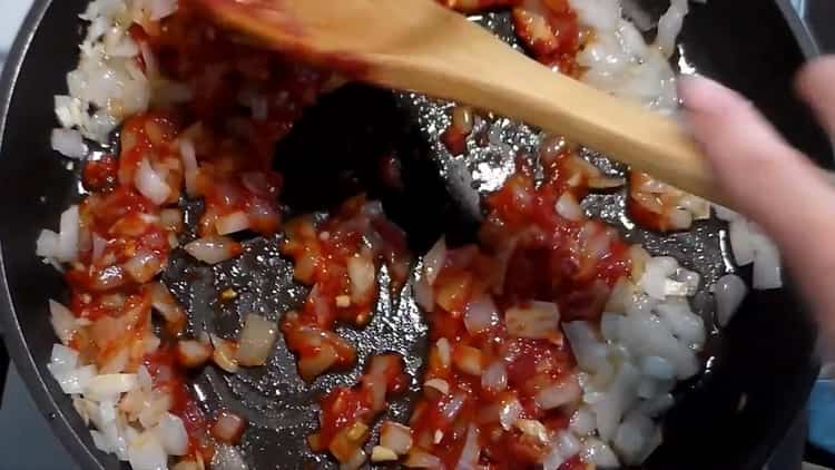 Add tomato paste to cook