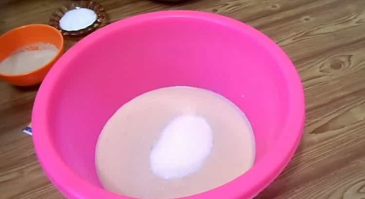 To prepare French buns, prepare the ingredients