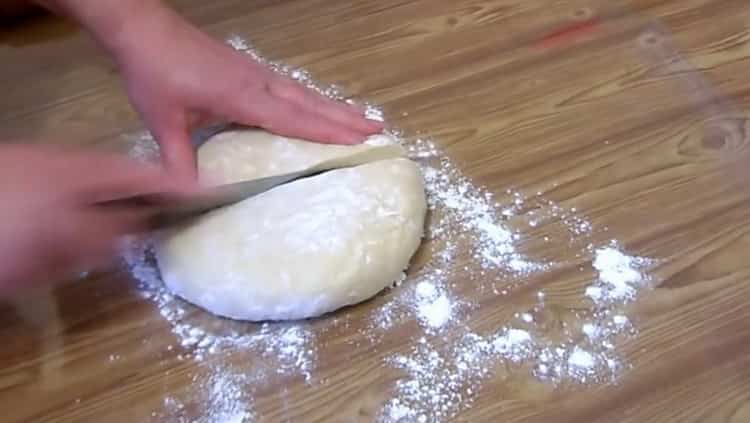 To make French buns, divide the dough
