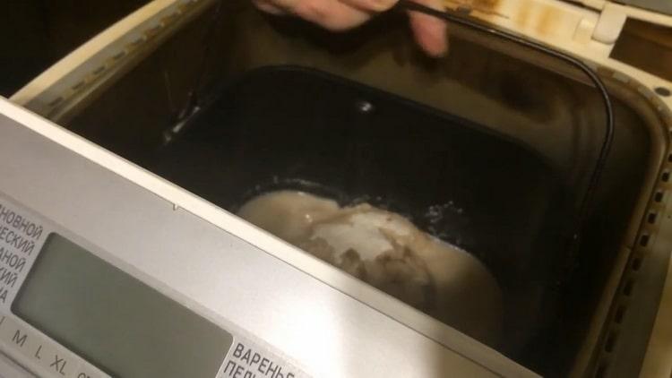 Put the bowl in the bread maker