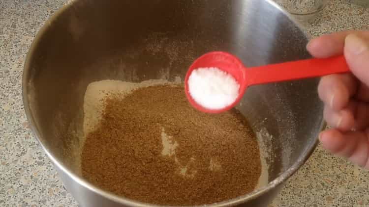 To prepare bran bread, prepare the ingredients