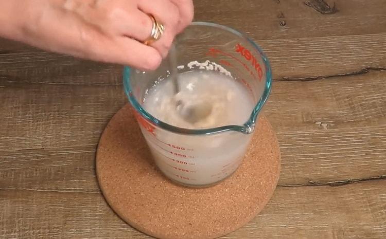 To prepare ciabatta bread, prepare the ingredients