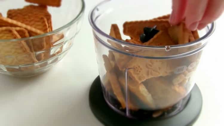 To make a cheesecake without baking, prepare the ingredients