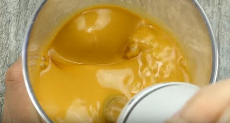 Beat the icing with a blender.