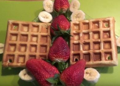 We prepare Belgian waffles according to a step-by-step recipe with a photo.