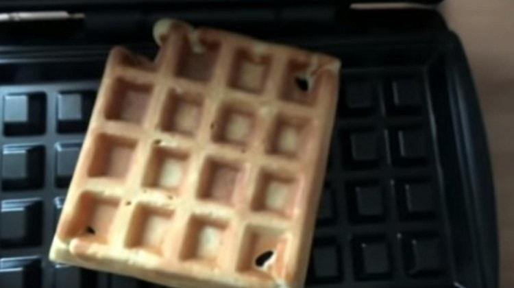 Belgian waffles are baked quickly.