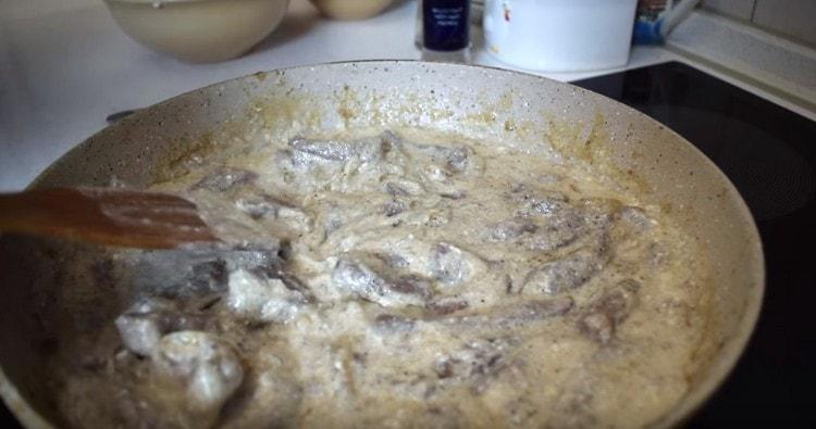 Salt the dish to taste, cook for a few more minutes.