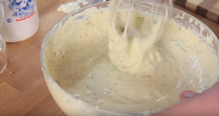 Add salt, pepper and mix the batter well again.